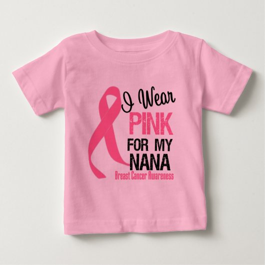 Ich trage Rosa für meine Nana Baby T-shirt (Vorderseite)