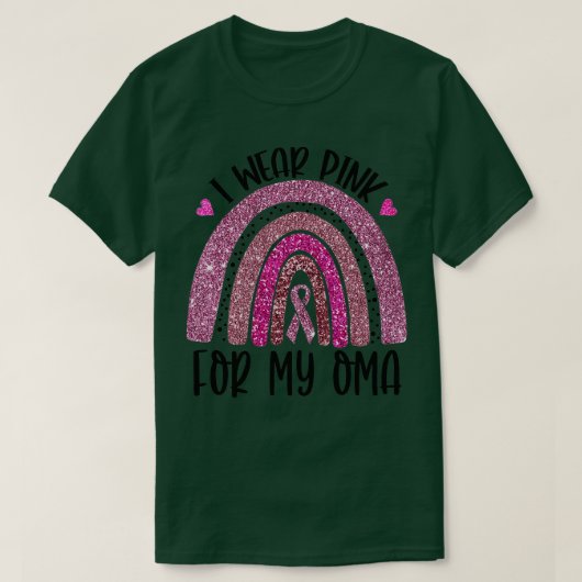 Ich trage Rosa für meine Oma Brustkrebs-Bewusstsei T-Shirt (Design vorne)