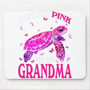 Ich trage Rosa für meine Oma-Brustkrebskrankheit Mousepad