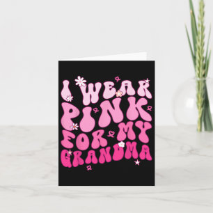 Ich trage Rosa für meine Oma, die Brustkrebs unter Karte