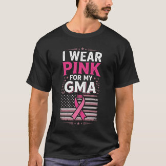 Ich trage Rosa für meine Oma GMA Patriotischer Ame T-Shirt