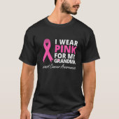 Ich trage Rosa für meine Oma Ribbon Familie Liebe  T-Shirt (Vorderseite)
