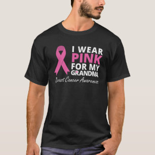 Ich trage Rosa für meine Oma T Shirt Ribbon Famili