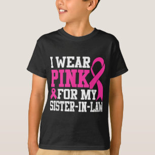 Ich trage Rosa für meine Schwesternschwester Brust T-Shirt
