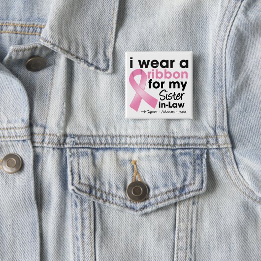 Ich trage Rosa für meine Schwiegermutter Button (Beispiel)