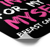 Ich trage Rosa für meine selbst-Ribbon-Brustkrebs- Poster (Ecke)