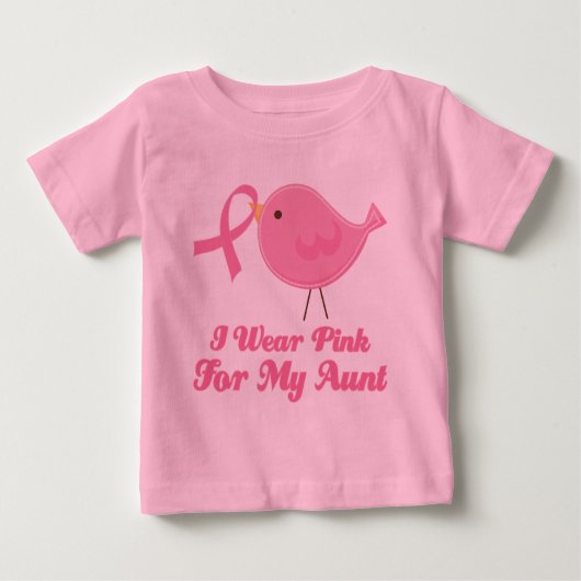 Ich trage Rosa für meine Tante Baby T-shirt (Vorderseite)