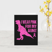 Ich trage Rosa für meine Tante Brustkrebs-Bewussts Karte (Gelbe Blume)