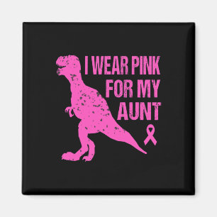 Ich trage Rosa für meine Tante Brustkrebs-Bewussts Magnet