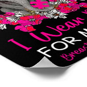 Ich trage Rosa für meine Tante Elefant Brustkrebs Poster (Ecke)