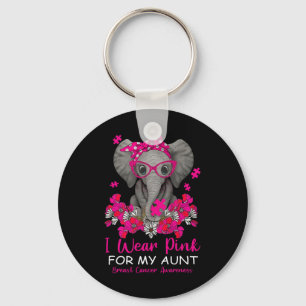 Ich trage Rosa für meine Tante Elefant Brustkrebs  Schlüsselanhänger
