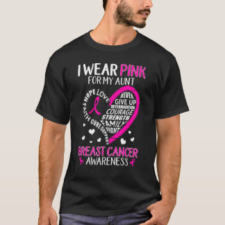 Ich trage Rosa für meine Tante Herz Glaube Hoffnun T-Shirt