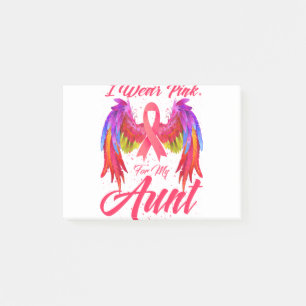 Ich trage Rosa für meine Tante Wings Brustkrebs Post-it Klebezettel