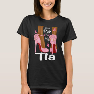 Ich trage Rosa für meine Tia Tante Ribbon Melanin  T-Shirt