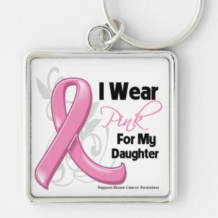 Ich trage Rosa für meine Tochter - Brustkrebs Schlüsselanhänger