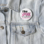 Ich trage Rosa für meinen Brustkrebs der Button (Beispiel)