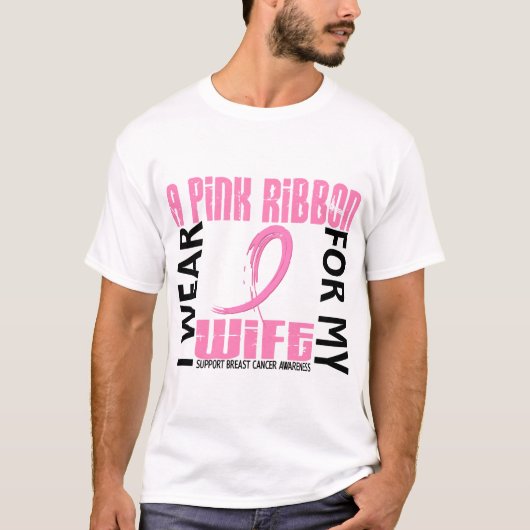 Ich trage Rosa für meinen Brustkrebs der T-Shirt (Vorderseite)