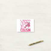 Ich trage Rosa für meinen Cousin Dragonfly Brustkr Post-it Klebezettel (Auf Schreibtisch)