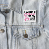 Ich trage Rosa für meinen Großkrebs Button (Beispiel)