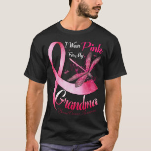 Ich trage Rosa für meinen Oma Dragonfly Pink Band T-Shirt