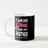 Ich trage Rosa für meinen Partner Kaffeetasse (Links)