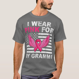 Ich trage Rosa für meinen rosa Grammi-Ribbon-Brust T-Shirt