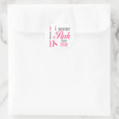 Ich trage Rosa für mich Runder Aufkleber (Tasche)