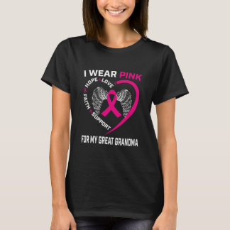 Ich trage rosa Großes Oma Brustkrebs Bewusstsein T-Shirt