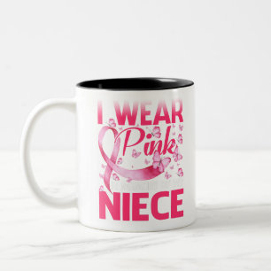 Ich trage Rosa im Gedächtnis an meine Nichte Zweifarbige Tasse