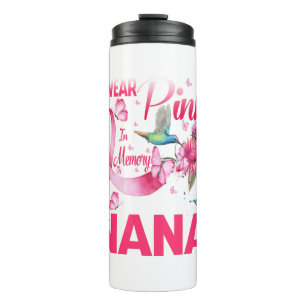 Ich trage Rosa im Gedächtnis für meine Nana Thermosbecher