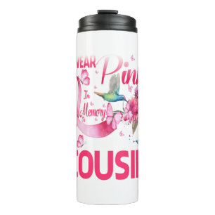Ich trage Rosa im Gedächtnis für meinen Cousin Thermosbecher