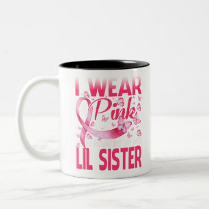 Ich trage Rosa im Gedächtnis meiner Schwester Zweifarbige Tasse