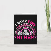 Ich trage Rosa im Gedenken an den Brustkrebs meine Karte (Vorderseite)