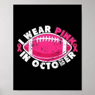 Ich trage Rosa im Oktober Breastkrebs vor dem Krie Poster