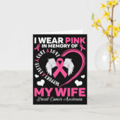 Ich trage Rosa in Erinnerung an meine Ehefrau Brus Karte (Gelbe Blume)