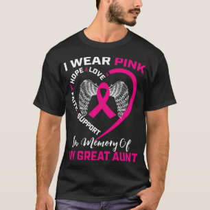 Ich trage Rosa in Erinnerung an meine Großtante Br T-Shirt