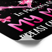 Ich trage Rosa in Erinnerung an meine Mama Brustkr Poster (Ecke)