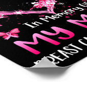 Ich trage Rosa in Erinnerung an meine Mama Brustkr Poster (Ecke)