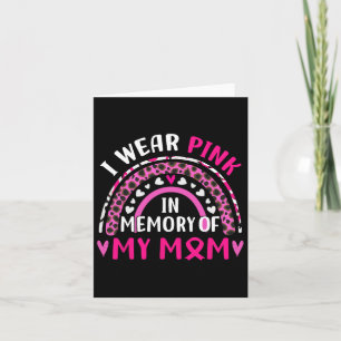 Ich trage Rosa in Erinnerung an meine Mutter Brust Karte