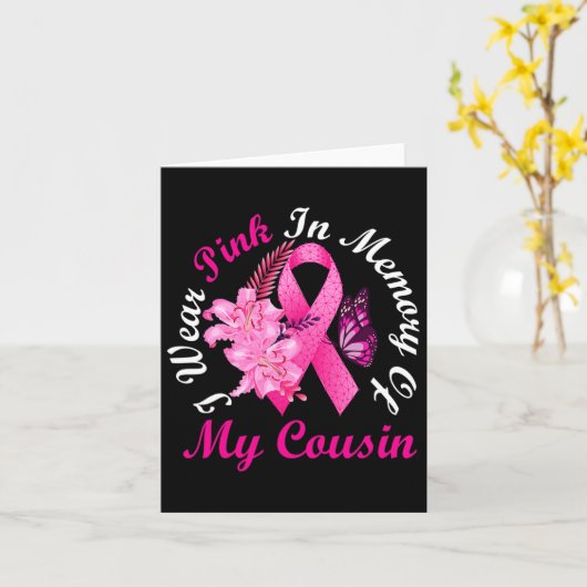 Ich trage Rosa in Erinnerung an meinen Cousin Brus Karte (Gelbe Blume)