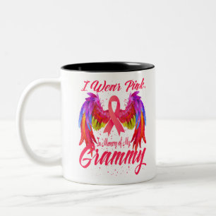 Ich trage Rosa in Erinnerung an meinen grauen Brus Zweifarbige Tasse