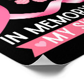 Ich trage Rosa in Erinnerung an meinen Schwester B Poster (Ecke)