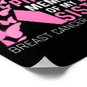 Ich trage Rosa in Erinnerung an meinen Schwester B Poster (Ecke)