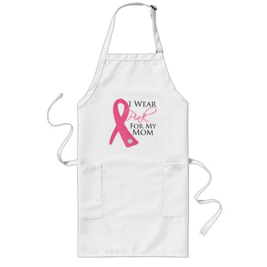 Ich trage rosa Mama Brustkrebs Lange Schürze (Vorne)