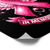 Ich trage Rosa, um an meine Brustkrebserkrankung m Poster (Ecke)