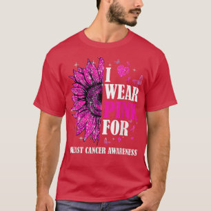 Ich trage Rosa wegen Brustkrebs Bewusstsein Sonnen T-Shirt