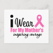 Ich trage Rosa wegen des Inspirierend Mutes meiner Postkarte (Vorderseite)