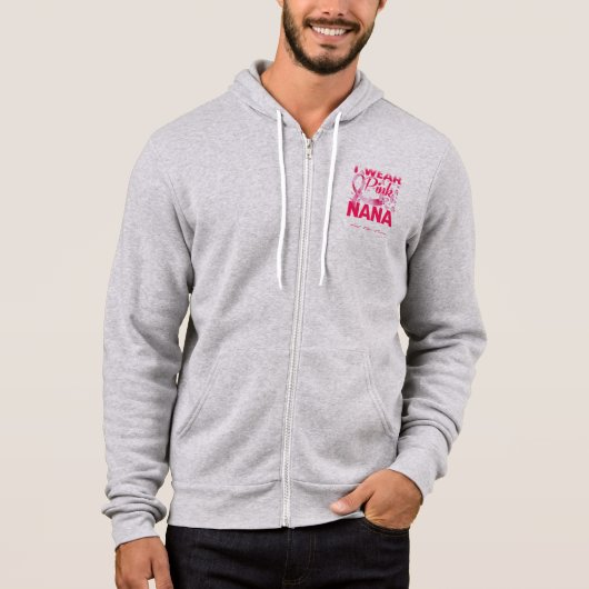 Ich trage Rosa wegen meiner Brustkrebserkrankung i Hoodie (Vorderseite)