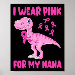 Ich trage Rosa wegen meiner Brustkrebserkrankung i Poster