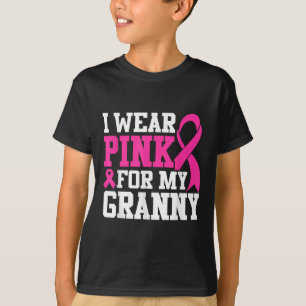 Ich trage Rosa wegen meiner großen Brustkrebserkra T-Shirt